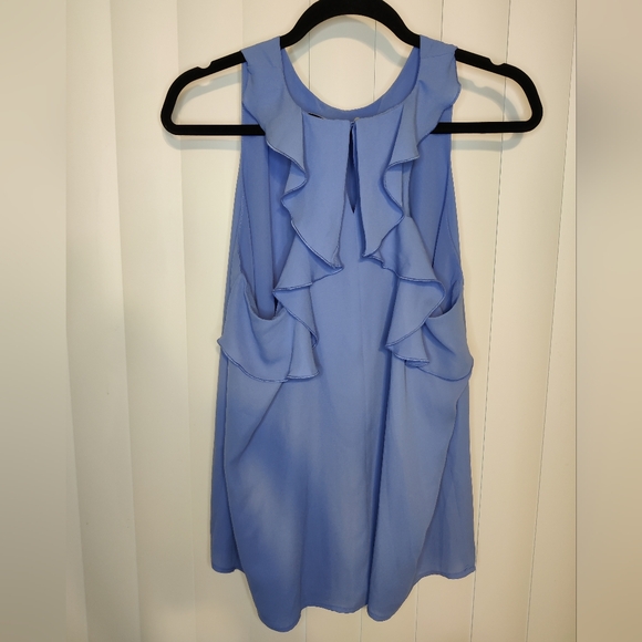 Loft periwinkle blue blouse size medium - Picture 2 of 3